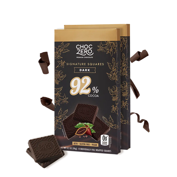 Dark chocolate squares